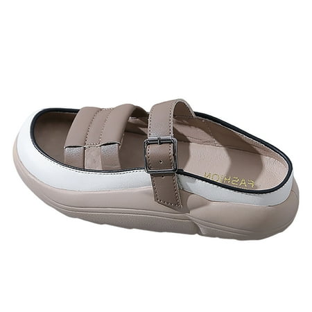 

PEASKJP Womens Sandals Wide Width Women s Flip Flops with Arch Support Platforms Flats Sandals Open Toe Slippers Shoes Casual Sandals for Beach Travel (Khaki 7)