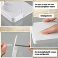 thumbnail image 4 of 4 Pcs Supports de Tringle à Rideau de Douche Adhésifs Sans Perçage, Tringle à Rideau de Douche Non Incluse, Blanc, 4 of 7