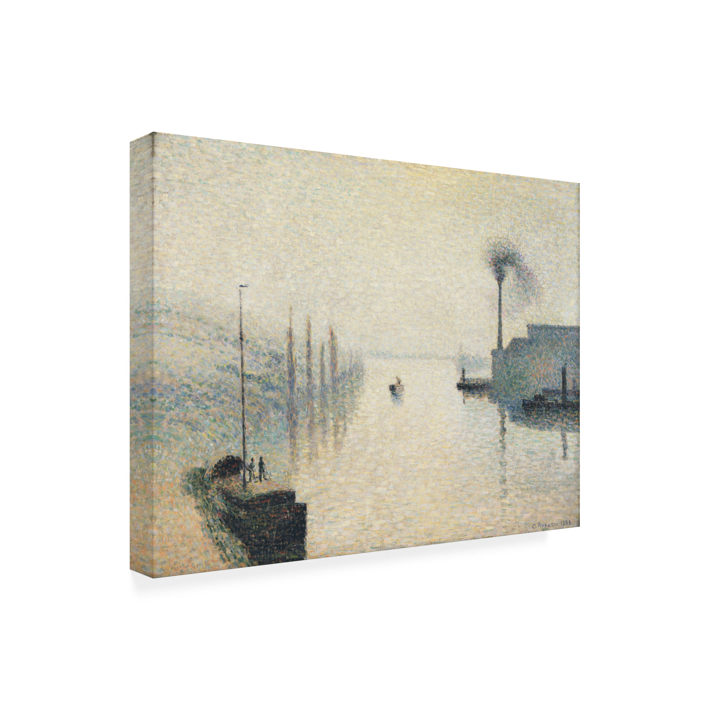 Pissarro 'Rouen, the effect of fog' Canvas Art