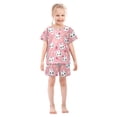 thumbnail image 3 of Cute Head Rabbit Pattern Summer Pajama Set Soft Cotton Short Sleeve Sleepwear 2PCS Pajama Sets Breathable Lounge Set Size 12Y, 3 of 7