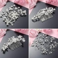 thumbnail image 4 of 44 Pieces Wedding Hair Comb Faux Pearl Crystal Bride Hair Accessories Hair Side Comb Clips U-shaped Flower Rhinestone Pearl Hair Clips for Bride Bridesmaid (Fresh Style), 4 of 4