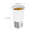 thumbnail image 2 of Phenofice 2 Pcs Convertisseur d'Ampoule Douille Rallonge de Douille d'Ampoule Blanc PC pour Usage de Bureau, 2 of 8