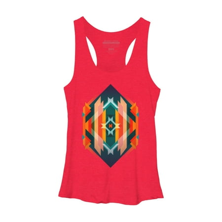 Diamond in the rough Womens Red Heather Graphic Racerback Tank Top - Design By Humans S