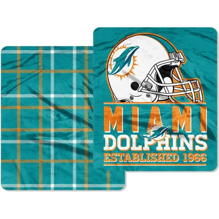 Miami Dolphins The Northwest Company Home Field Cloud 60'' x 70'' Double-Sided Plush Throw Blanket
