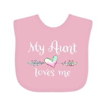 Inktastic My Aunt Loves Me Heart Boys or Girls Baby Bib