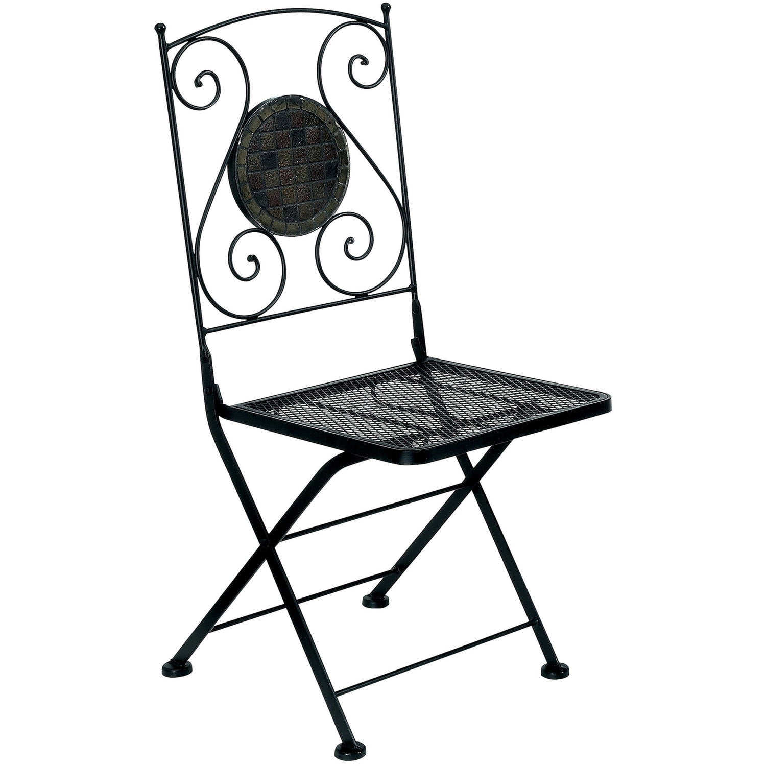 image: Furniture of America Dario Patio Bistro Chair, Set of 2, Black