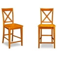 thumbnail image 1 of Leo & Lacey Tabouret de Bar en Latte de Caramel (Lot de 2), 1 of 5