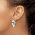 thumbnail image 4 of FJC Finejewelers 925 Sterling Silver Polished Triple Twisted Oval Hoop Earrings 28 x 19 mm, 4 of 6