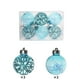 thumbnail image 1 of 6-Piece 6cm Transparent Painted Gold Glitter Ribbon Christmas Ornaments Set, 1 of 6