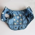 thumbnail image 5 of CICRKHB Dog Clothes Dog Jean Jacket Cool Shirt Breathable Spring Fashion Vest Clothing for Small Dogs Cats Pet Supplies Blue, 5 of 9