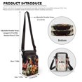 thumbnail image 6 of HELLHERO Colorful Paw Prints Crossbody Small Crossbody Bags, Women Adjustable Shoulder Strap, Casual Use Polyester 4.33"x1.97"x7.09", 6 of 7