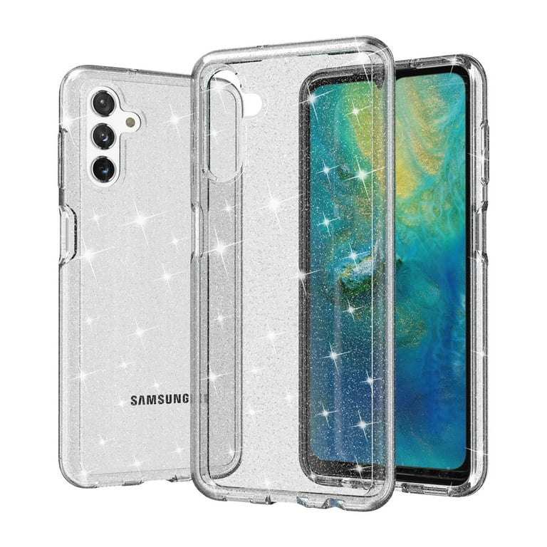 SaniMore for Samsung Galaxy A13 5G 6.4 Case Shockproof TPU Lightweight Crystal Clear Glitter for Women Ladies Girls Never Yellowing Full Body Protective Cover for Samsung A13 5G Black Walmart