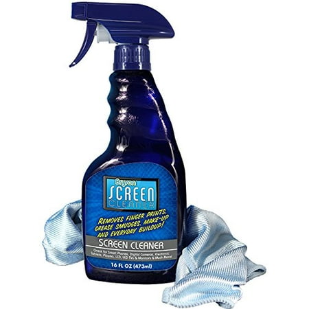 Screen Cleaner Spray Kit - Computer, TV, Laptop, LCD, LED Spray - 16 Ounce Bottle With Microfiber