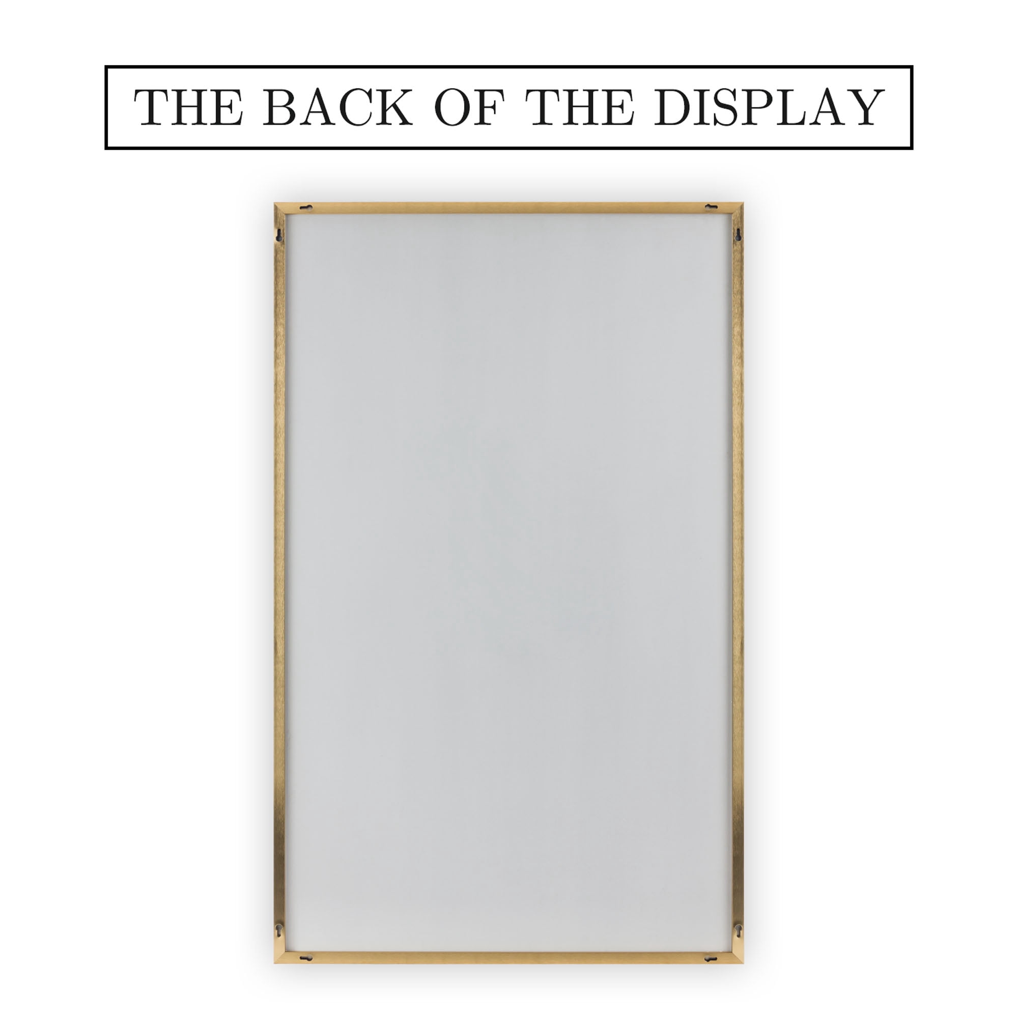 51 in x 32 in Gold Modern Wall Mirror