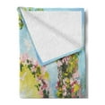 thumbnail image 2 of Country Soft Flannel Fleece Throw Blanket, Colorful Floral Arch in the Summer Park Romantic Feminine Boho Paint Style Print, Cozy Plush for Indoor and Outdoor Use, 50" x 60", Multicolor, by Ambesonne, 2 of 5