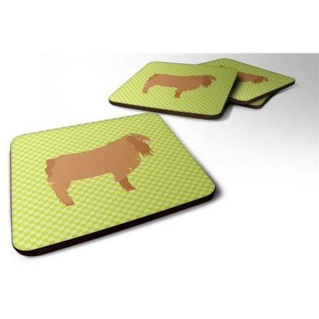 

American Lamancha Goat Green Foam Coaster Set of 4