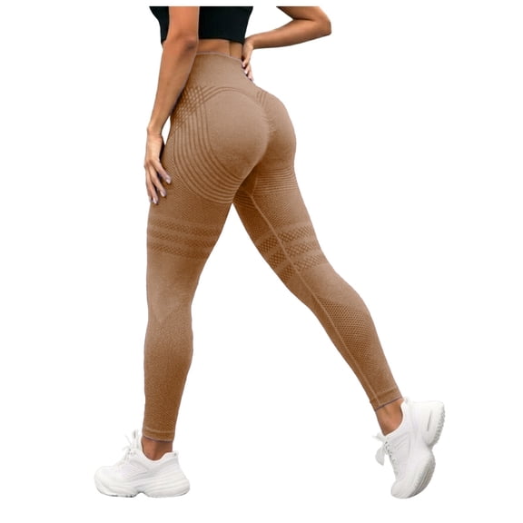 Akiihool Yoga Pants for Women Casual High Waist Yoga Pants Yoga Pants Tummy Control, Ways Stretch Workout Running Yoga Leggings (Coffee,XXL)