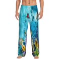 thumbnail image 1 of Kdxio Corals and Tropical Fish Pattern Men's Pajama Pants, Elastic Waist with Drawstring and Pockets, Comfortable Loungewear-Large, 1 of 6