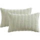 thumbnail image 1 of Pack of 2 Corduroy Decorative Throw Pillow Covers 12x20 Inch Soft Boho Striped Pillow Covers Modern Farmhouse Home Decor for Spring Sofa Living Room C, 1 of 4