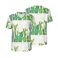thumbnail image 3 of Daiia Cartoon Cactus Mens Baseball Jersey Button Down Shirts Short Sleeve Sports Uniforms-Large, 3 of 9