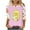 AC-Hot Pink, variant on lcziwo Sales for Today Easter Shirt for Women Loose Casual Bunny Rabbit Print Casual Round Neck Tee Shirts 2025 Spring 3/4 Sleeve T-Shirt Tops Green L