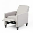 thumbnail image 5 of GDF Studio Theresa Contemporary Fabric Upholstered Pushback Recliner, Gray and Dark Brown, 5 of 11