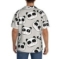 thumbnail image 7 of Goofa Cute Panda Printed Men's Casual Short-sleeved Shirt,Lightweight Breathable Button-down,Summer Casual men's top,Versatile Fashion shirt-3X-Large, 7 of 7