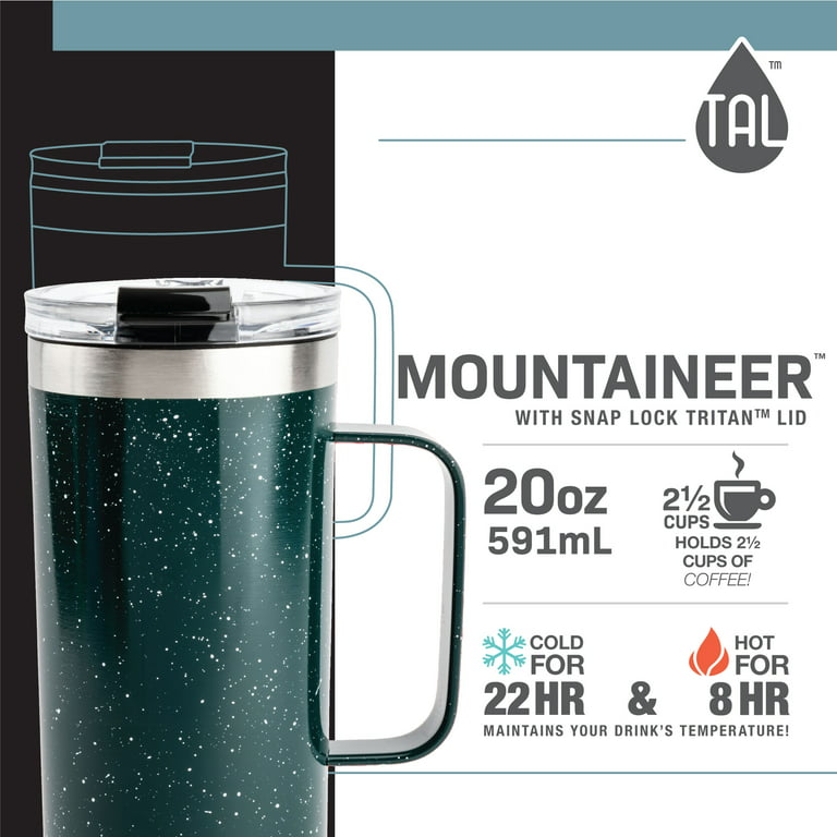 Tal Stainless Steel Mountaineer Mug 20 fl oz, Black