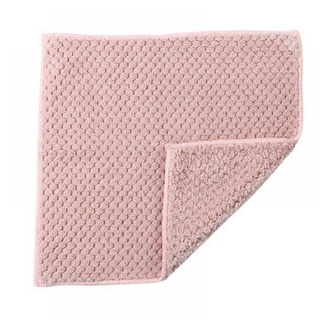 

PRAETER Scouring Pad Kitchen Coral Fleece Rags Thick Non-Stick Oil Cleaning Cloth Double-Layer Dish Towel Absorbent Hand Towels