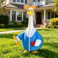 thumbnail image 5 of AZXY Back to School Goose Outfit, Teacher Style Blue Costume with Bow Headband and Glasses, Weather Resistant for 23 Inch Goose, Classroom, Teacher Appreciation & Home Decor, 5 of 8