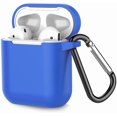 thumbnail image 1 of Coffea Protective Silicone Case with Keychain for AirPods 1 & 2 (Front LED Not Visible) (Blue), 1 of 7