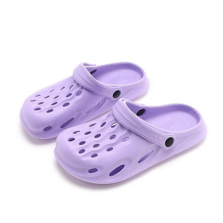 

Women s Hollow Out Flat Clogs Lightweight Solid Color Non-slip Quick Drying Sandals Indoor Outdoor Slippers