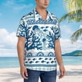 thumbnail image 5 of Bixox Men's Hawaiian Shirts Men's Sea Underwater Jellyfish Print Short-Sleeve Shirt-X-Large, 5 of 8