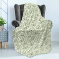 thumbnail image 4 of Botany Soft Flannel Fleece Blanket, Abstract Style Composition of Olive Branches with Leaves Garden Elements, Cozy Plush for Indoor and Outdoor Use, 70" x 90", Fern Green Pale Green, by Ambesonne, 4 of 5