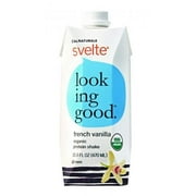Svelte Protein Shake, Organic French Vanilla, 15.9 Ounce