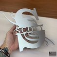 thumbnail image 4 of JASS GRAPHIX Scott 12" Brushed Aluminum Monogrammed Sign Door Wall Decor Last Name Signs for Home, 4 of 6