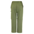 thumbnail image 5 of Women's Zip Off Convertible Straight Leg Cargo Pants, Two in One Long Pants to Shorts with Detachable Hem, Lightweight Travel Hiking Trousers for Outdoor, Breathable Army Green XXXXL, 5 of 7
