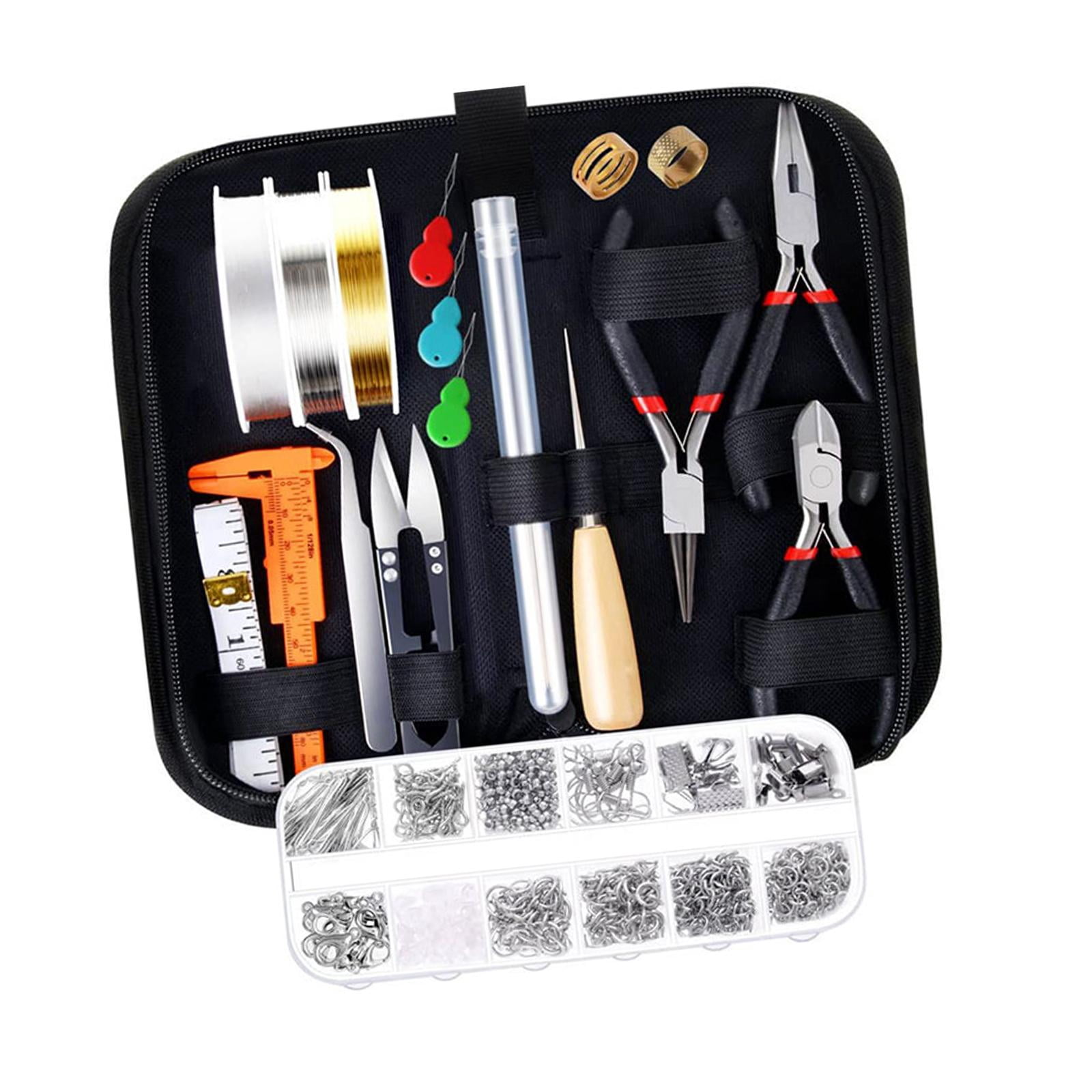 HILABEE Jewelry Making Supplies Jewelry Making Tools Set Threaders Jewelry Repair Tool for Hangmade Adults Crafting with Storage Case