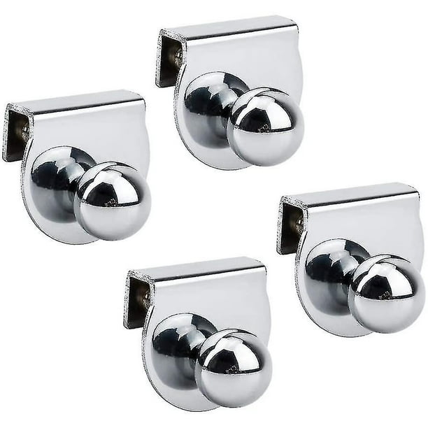 Juego de 4 Tiradores Para Puertas De Vidrio JanHm Metal Sin Taladrar Para Vitrinas Muebles De Vidrio Cajones De 5 A 8 Mm