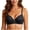 Black, variant on Womens Push Up Bra Lace Embroidery Shaping Underwire Bralette Sparkly Crystal Ornament Adjustable Straps Full Coverage Support Elegant Daily Lingerie Coffee 36