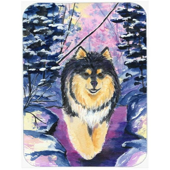 Caroline's Treasures Finnish Lapphund Glass Cutting Board Large