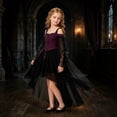 thumbnail image 4 of IWRICH Halloween Dress for Girls Witch Mesh Gothic Fall Maxi Dress off Shoulder Halloween Party Dresses, 4 of 8