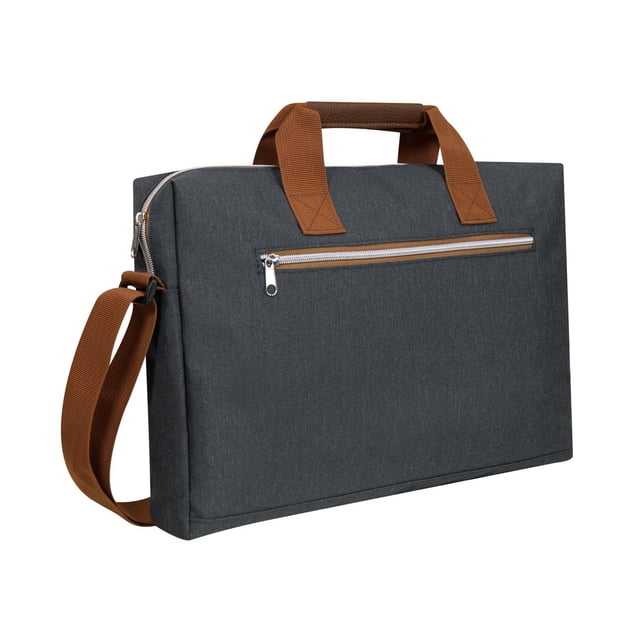 Portafolio ligero con asas de curpiel-Tilaus gris 42 x 32 x 10