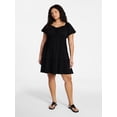 thumbnail image 4 of Terra & Sky Women's Plus Tiered Mini Dress, Sizes 0X-5X, 4 of 5