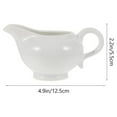 thumbnail image 3 of RENACLIPY White Ceramic Gravy Boat and Condiment Bowl for Home Kitchen and Restaurant Serving, 3 of 6