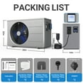 thumbnail image 5 of 30000BTU Above Ground Pool Heater for Pool Up to 8000 Gallons Pool Heater with WiFi Control App Pool Heat Pump 110V, 5 of 9
