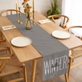 thumbnail image 3 of Hello Winter Table Runner 120 Inches Long Farmhouse Dress Scarves, Grey Merry Christmas Holiday Dining Tablerunner for Coffee Table/Kitchen Island/Party Décor, 13" x 120", 3 of 8