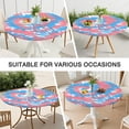 thumbnail image 7 of Colorful Tie Dye Pattern Round Fitted Tablecloth with Elastic Edge,Dining Table Cover Waterproof,Outdoor Round Tablecloth for Camping,Dining,Indoor and Outdoor, 7 of 7