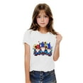 thumbnail image 4 of Kids Girls Casual Patriotic Tshirts Cotton Tee Shirts 4th of July USA Flag Graphic Tees Summer Cute T-Shirts White， 3 Years, 4 of 7