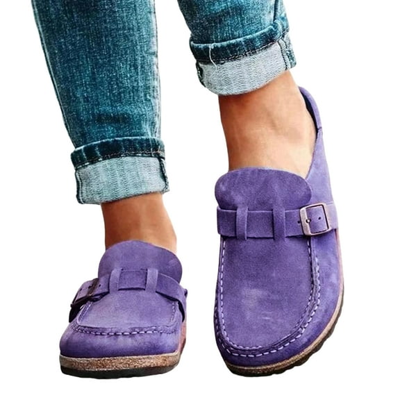 Women Autumn Flat Slippers Comfortable Soft Sole Closed Toe Slippers Casual Loafers Sandals Shoes